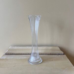 Clear Glass Swung Vase